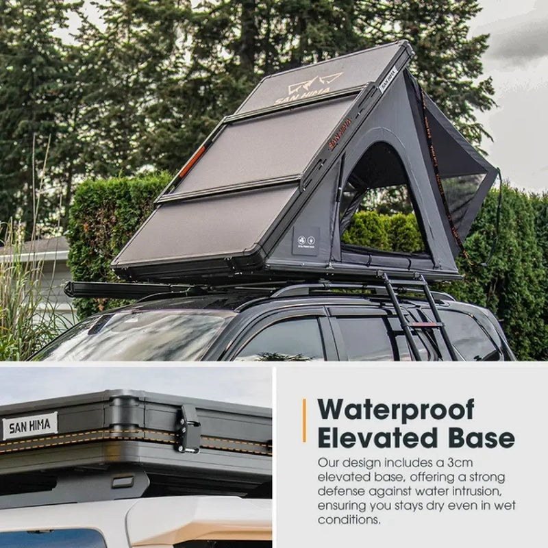 San Hima Kalbarri Lite Gen 2 Rooftop Tent Hardshell With Ladder & Rack | Grey