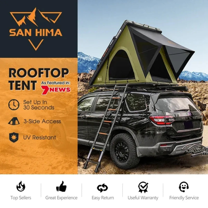 San Hima Kalbarri Lite Gen 2 Rooftop Tent with Ladder & Rack | Olive