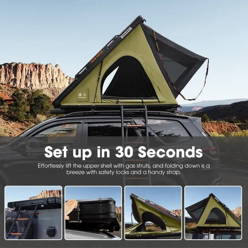 San Hima Kalbarri Lite Gen 2 Rooftop Tent with Ladder & Rack | Olive