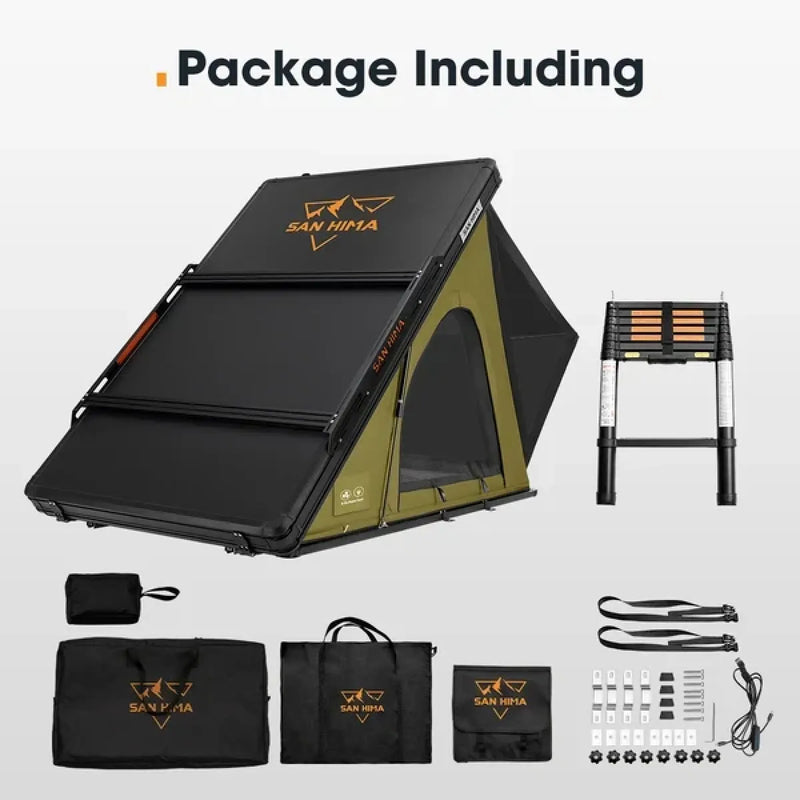 San Hima Kalbarri Lite Gen 2 Rooftop Tent with Ladder & Rack | Olive