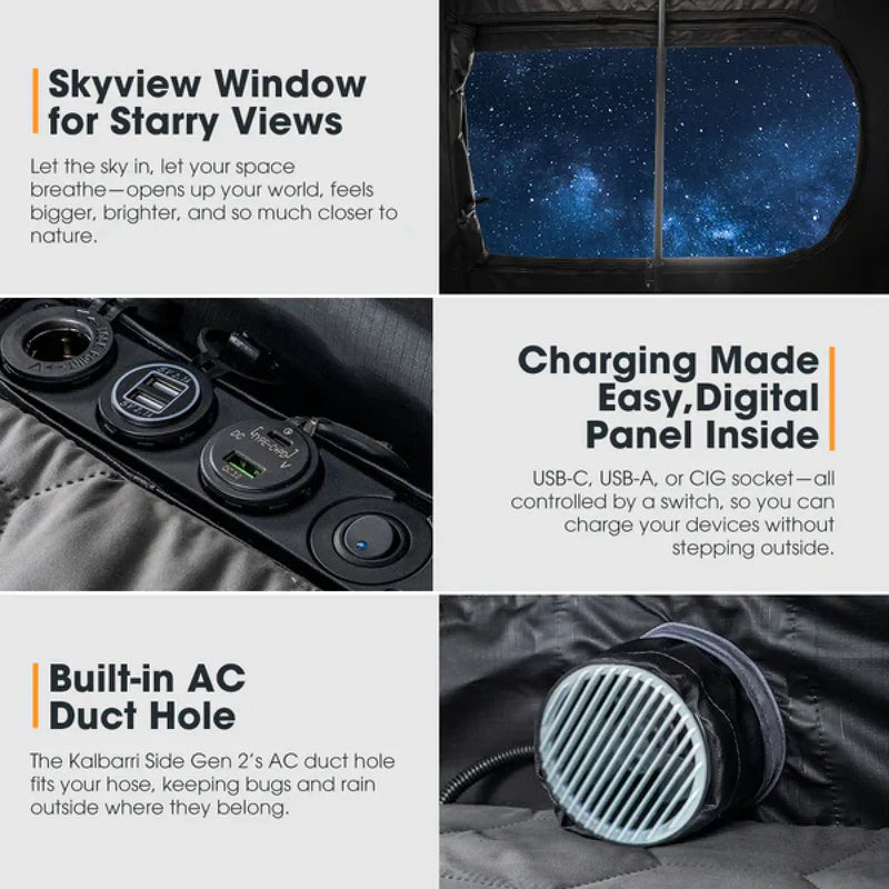 San Hima Kalbarri Side Gen 2 Hardshell Rooftop Tent With Ladder