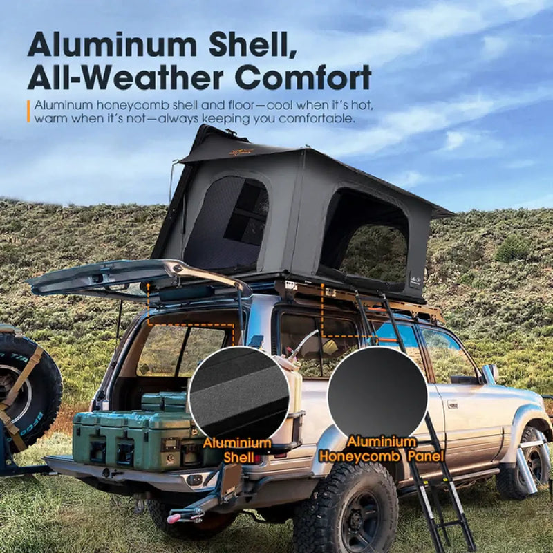 San Hima Kalbarri Side Gen 2 Hardshell Rooftop Tent With Ladder