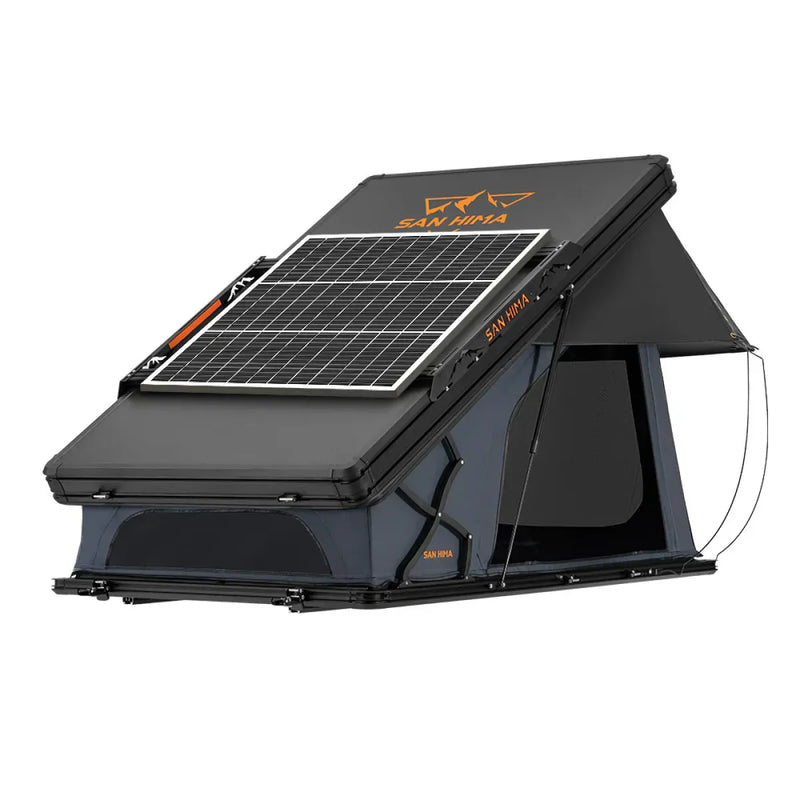 San Hima Kalbarri X Hardshell Roof Top Tent with Ladder + Solar Panel - 130W Solar Panel