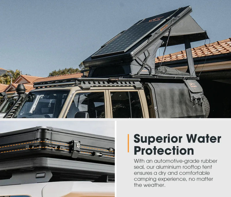 San Hima Kalbarri X Hardshell Roof Top Tent with Ladder + Solar Panel