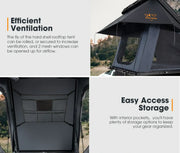 San Hima Kalbarri X Hardshell Roof Top Tent with Ladder + Solar Panel