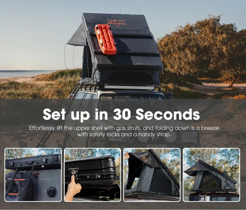 San Hima Kalbarri X Rooftop Tent Hardshell with Ladder