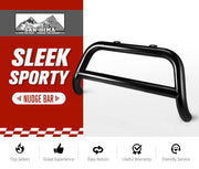 Black tubular metal nudge bar for Ford Ranger T6 T7 PX 2012-2020 by San Hima