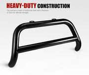 Black tubular metal nudge bar for Ford Ranger T6 T7 PX 2012-2020 by San Hima