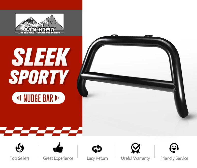 Black nudge bar grille guard for Mitsubishi Triton MQ front protection