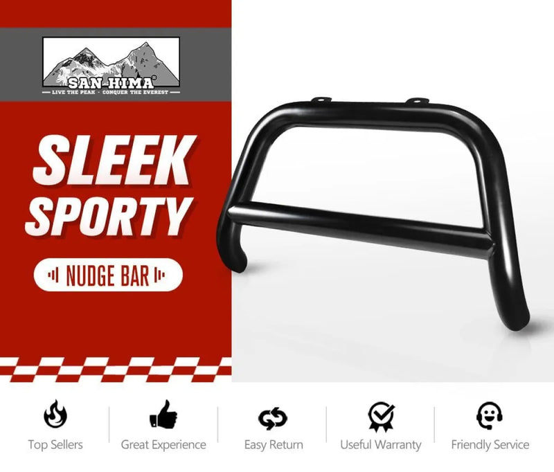 Black nudge bar grille guard for Mitsubishi Triton MQ front protection