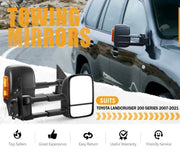 San Hima Towing Mirrors Gen1 for Toyota Landcruiser 200 Series | 2007 2021 | Pair