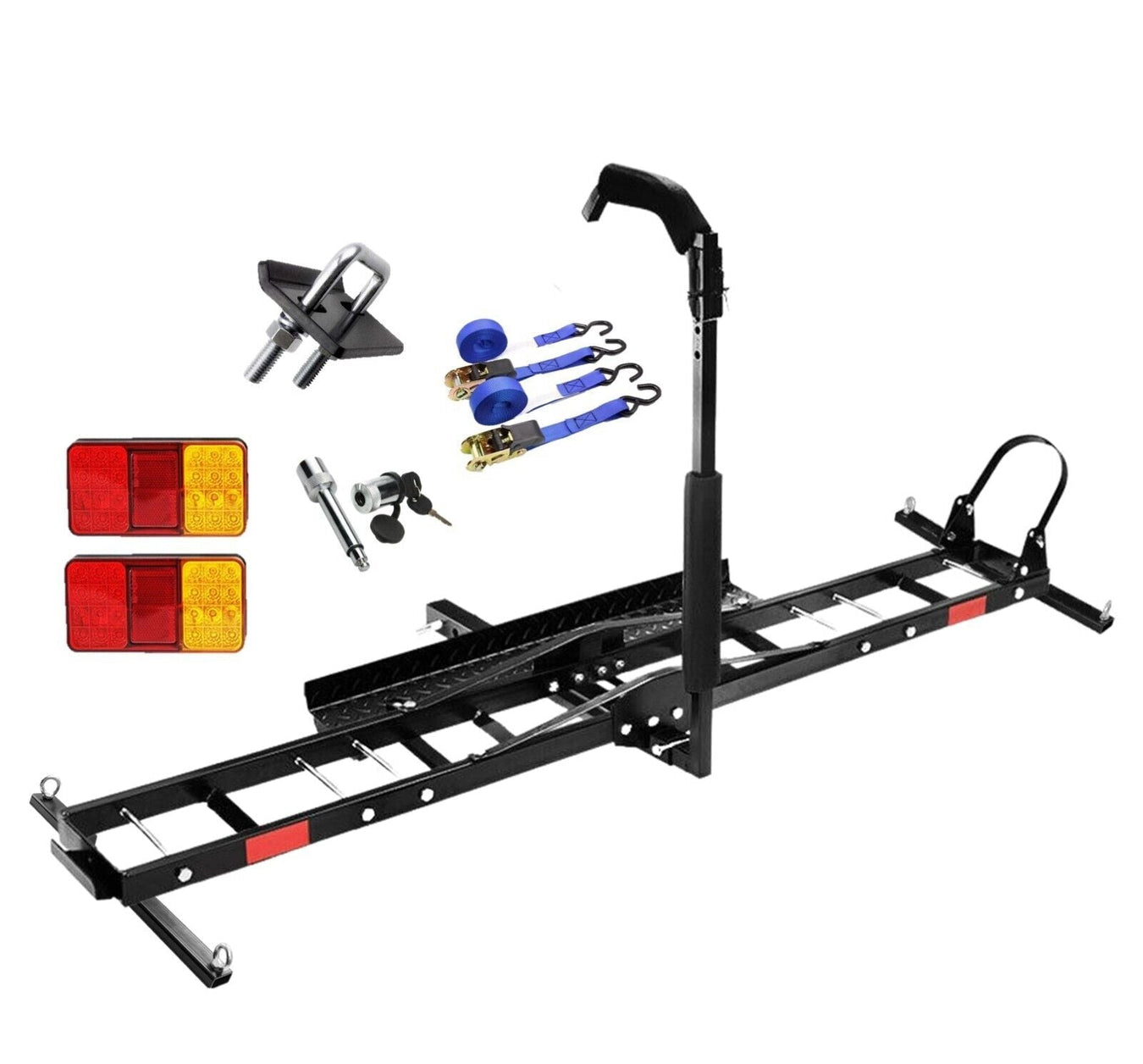 Trade Hero Motorcycle Carrier Rack with Brake Lights and Straps
