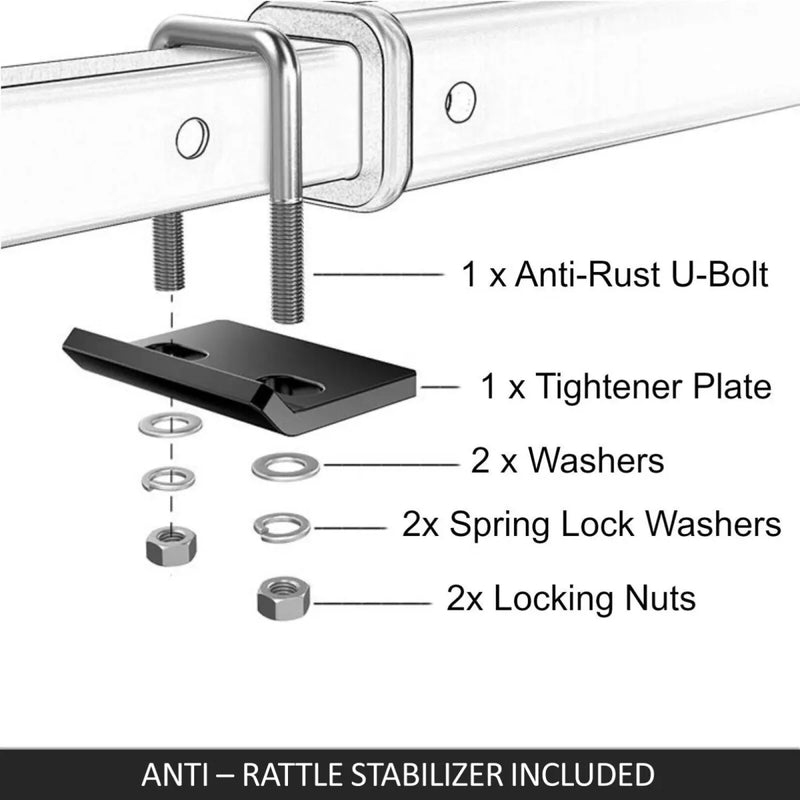 Trade Hero Motorcycle Carrier Rack with Brake Lights and Straps