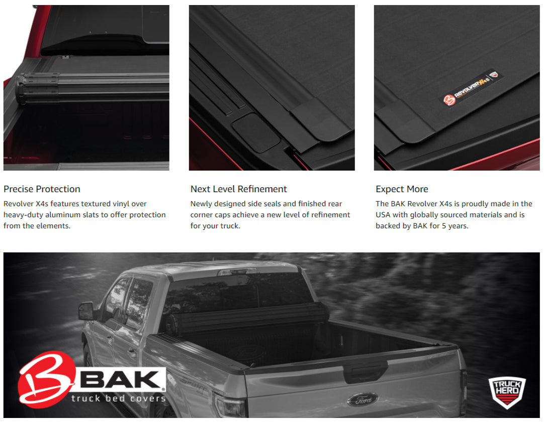 BAK Revolver X4s Hard Rolling Tonneau Cover for RAM 1500 DT Crew Cab