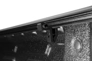 Close-up of Ultra Flex hard folding truck bed window latch mechanism for Tonneau Cover