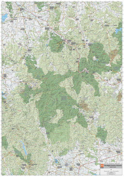 The Victorian High Country | Western Supermap | 1000x1430 | Laminated