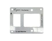 Viper Pro metal faceplate for rocker switch breaker by Bell Marine