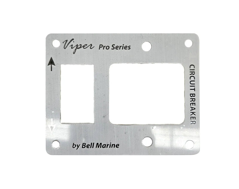 Viper Pro metal faceplate for rocker switch breaker by Bell Marine