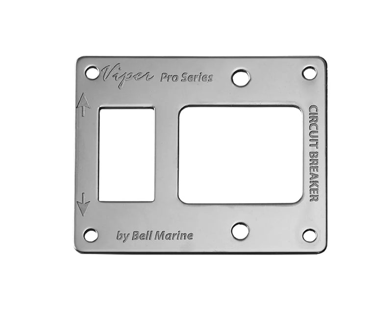 Viper Pro rocker switch face plates with metal faceplate, two rectangular cutouts, and mounting holes