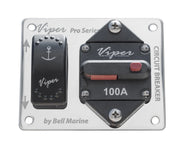 Viper Pro flush mount switch panel face plates with rocker switch, 100A breaker