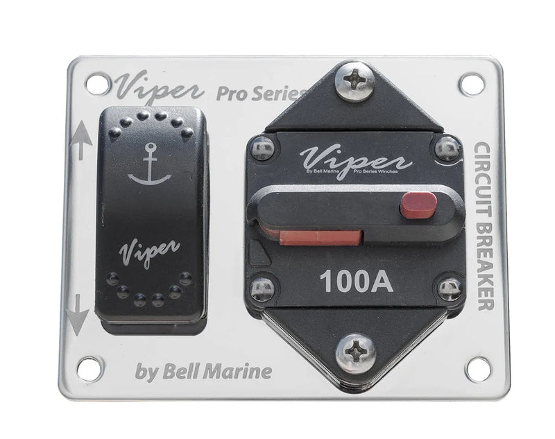 Viper Pro flush mount switch panel face plates with rocker switch, 100A breaker