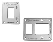 Viper Pro rocker switch face plates with metal covers and rectangular openings