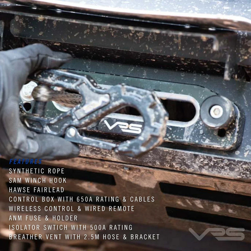 VRS 12500lb Electric Winch | 12V | Synthetic Rope
