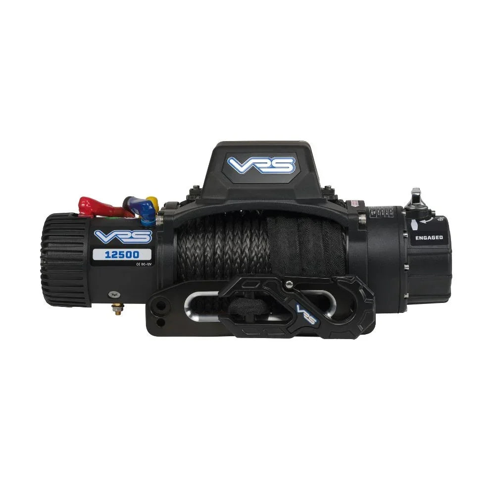 VRS V125S electric winch with synthetic rope and hawse fairlead