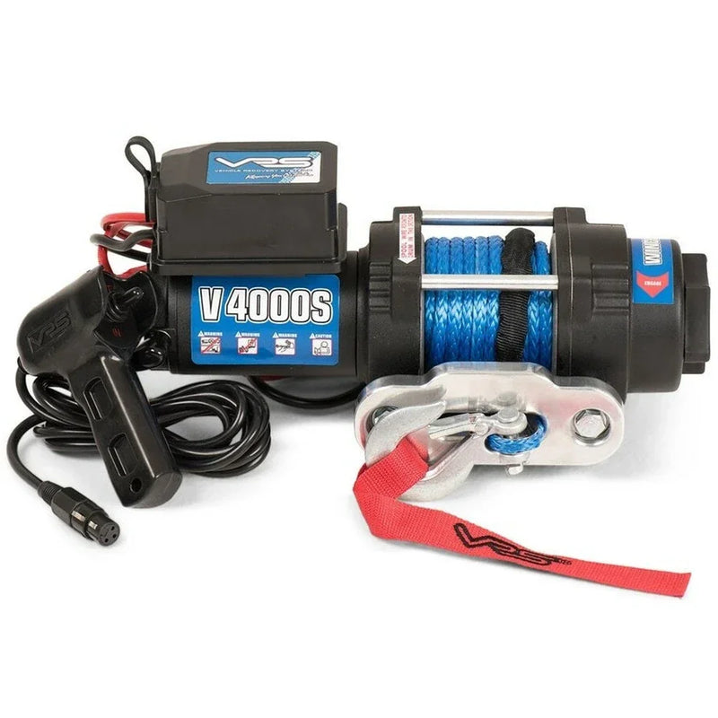 VRS 4000lb Utility Electric Winch 12V | Synthetic Rope | V4000S