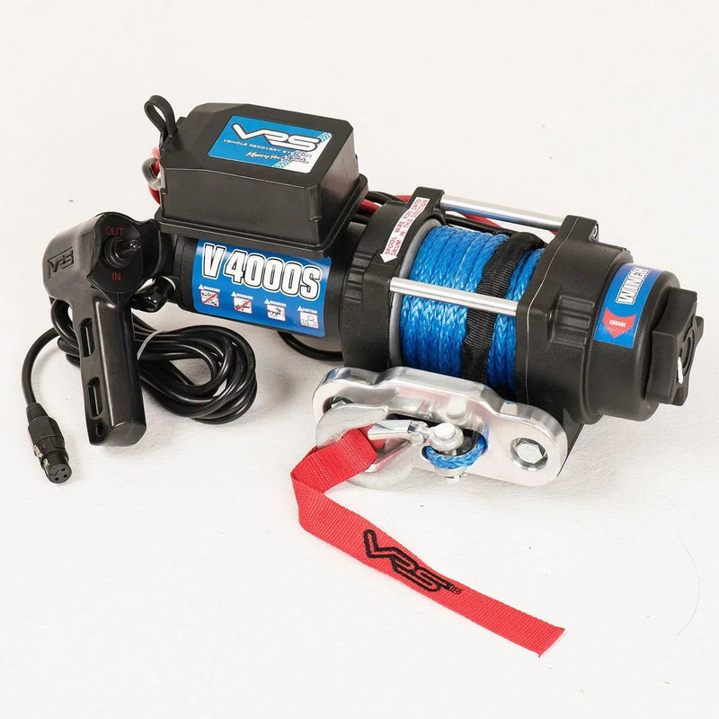VRS 4000lb Utility Electric Winch 12V | Synthetic Rope | V4000S