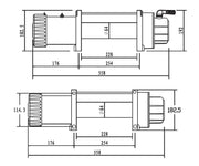 VRS 9500lb 4wd Winch With Synthetic Rope | V9500S | IP68 Rating - Electric Winch