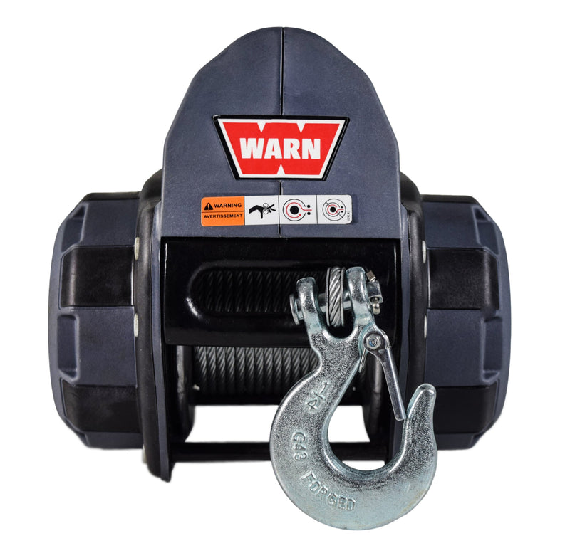 Warn 750lb drill winch with metal hook for portable drill applications
