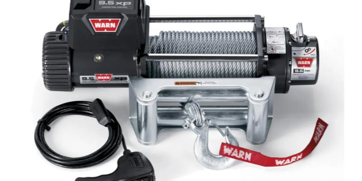 Warn 9.5XP 12v Self Recovery Winch with Steel Wire — 4x4 Down Under