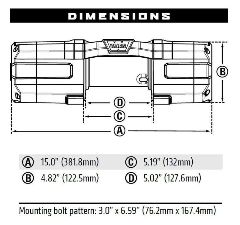 Warn Axon 55 5500lb Powersport ATV Winch | 101150 / 101155 — 4x4 Down Under