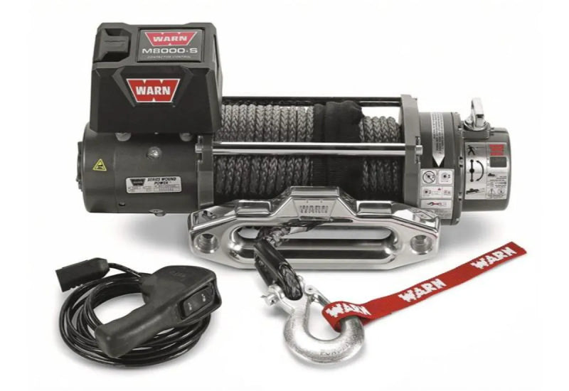 Warn M8000-S 12v 8000lb Self Recovery Winch | Synthetic Rope