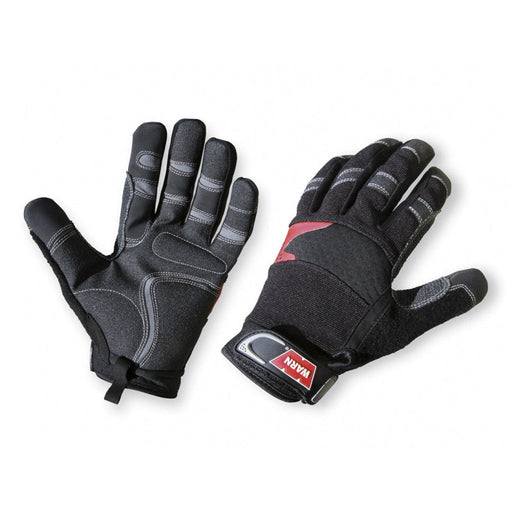 Warn Synthetic Leather Winch Gloves with Kevlar Reinforcement | Large | 91650 - Winch Accessories