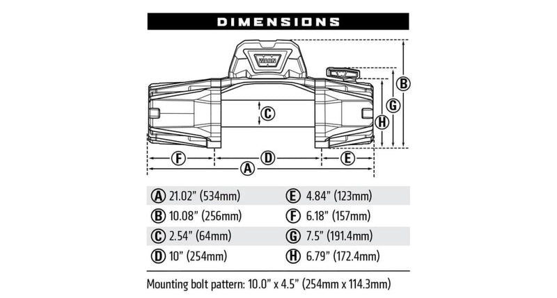 Warn VR Evo 10-S 4x4 12V Winch with Synthetic Rope - Electric Winch