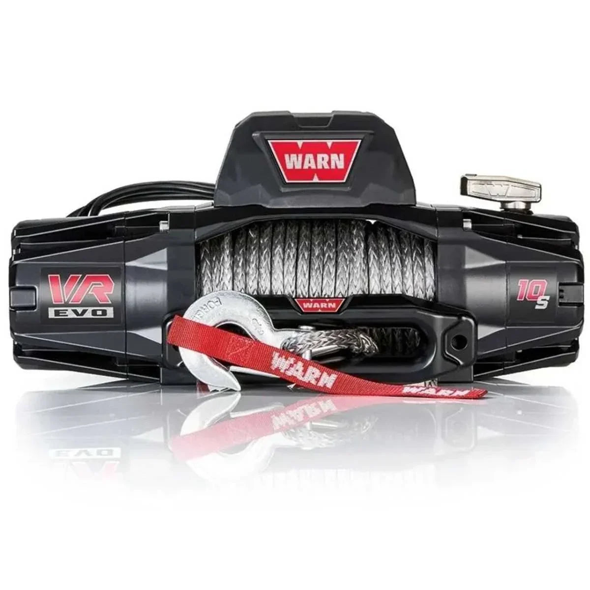 Front view of the Warn VR Evo 10-S winch