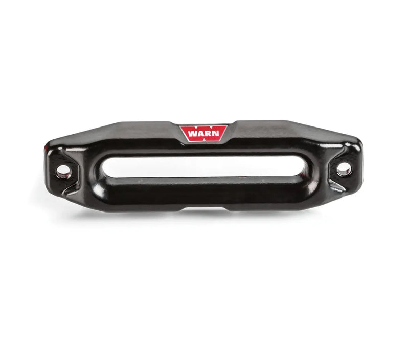 Black Warn VR EVO Winch Hawse Fairlead with Red Warn Logo for Robust Gear Protection