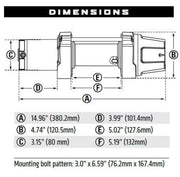 Warn VRX 45-S 4500lb Powersport ATV Winch with Synthetic Rope - ATV Winch