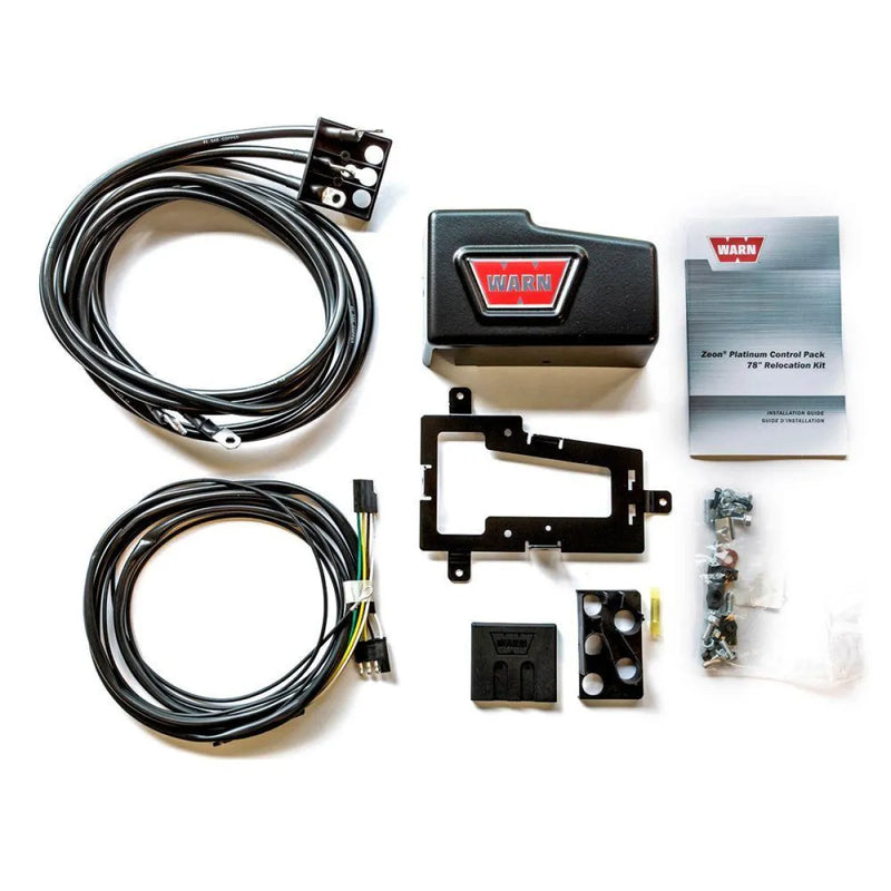Warn Zeon Platinum Control Pack Relocation Kit With Bracket | Long (1980mm) - Winch Accessories