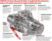 Warn Zeon XD 12-S 12V 12,000lbs Electric Winch with Spydura Synthetic Rope
