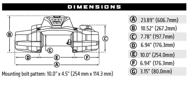 Warn Zeon XP 10-S 12V 10,000lbs Electric Winch with Spydura Synthetic Rope