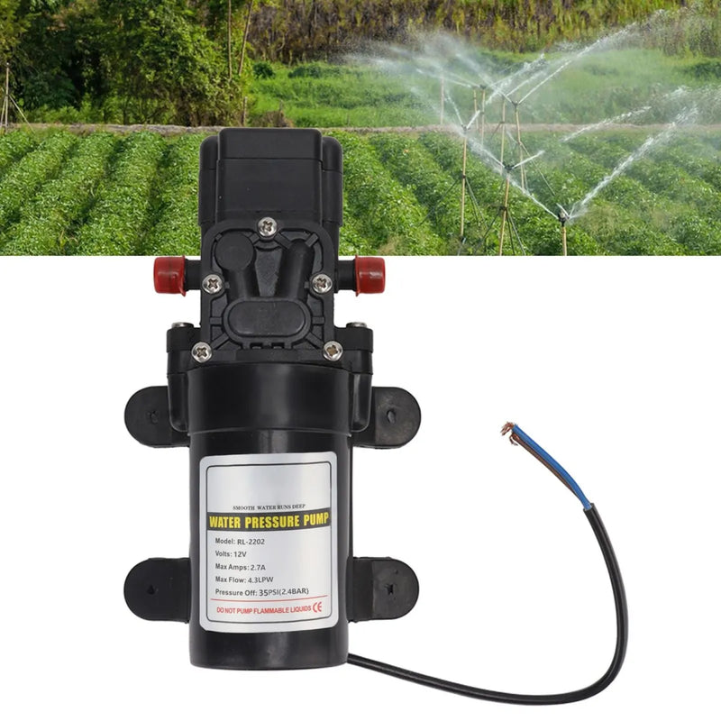 Water Pressure Self-Priming Diaphragm Pump | 12V