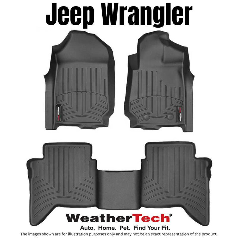 WeatherTech FloorLiner to suit Jeep Wrangler JL | 4 door | Front & Rear