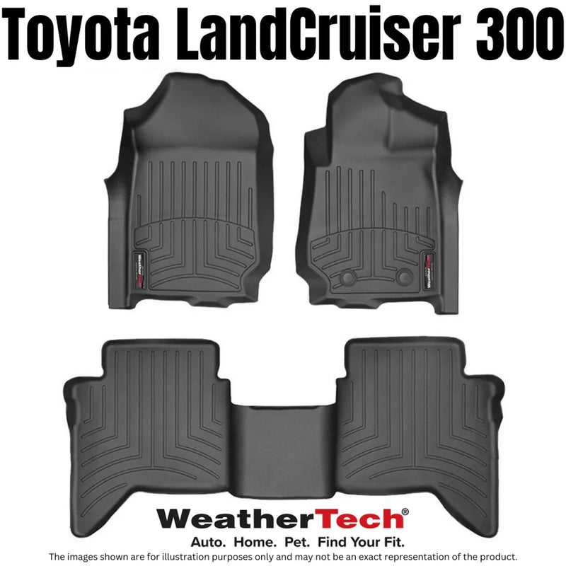 Weathertech FloorLiner Laser Measured Custom Fit | Front and Rear Set - Toyota LandCruiser 300 (2022