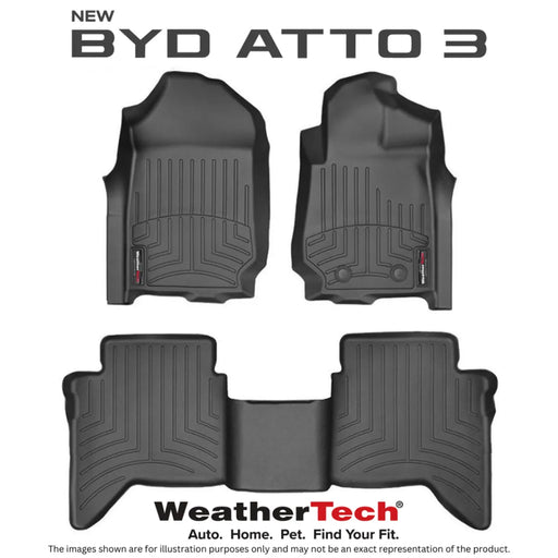 Weathertech FloorLiner Laser Measured Custom Fit | Front and Rear Set - BYD Atto 3