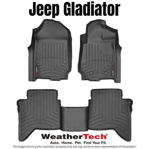 WeatherTech FloorLiner to suit Various Vehicles | Front and Rear Set - Jeep Gladiator | Front and Rear