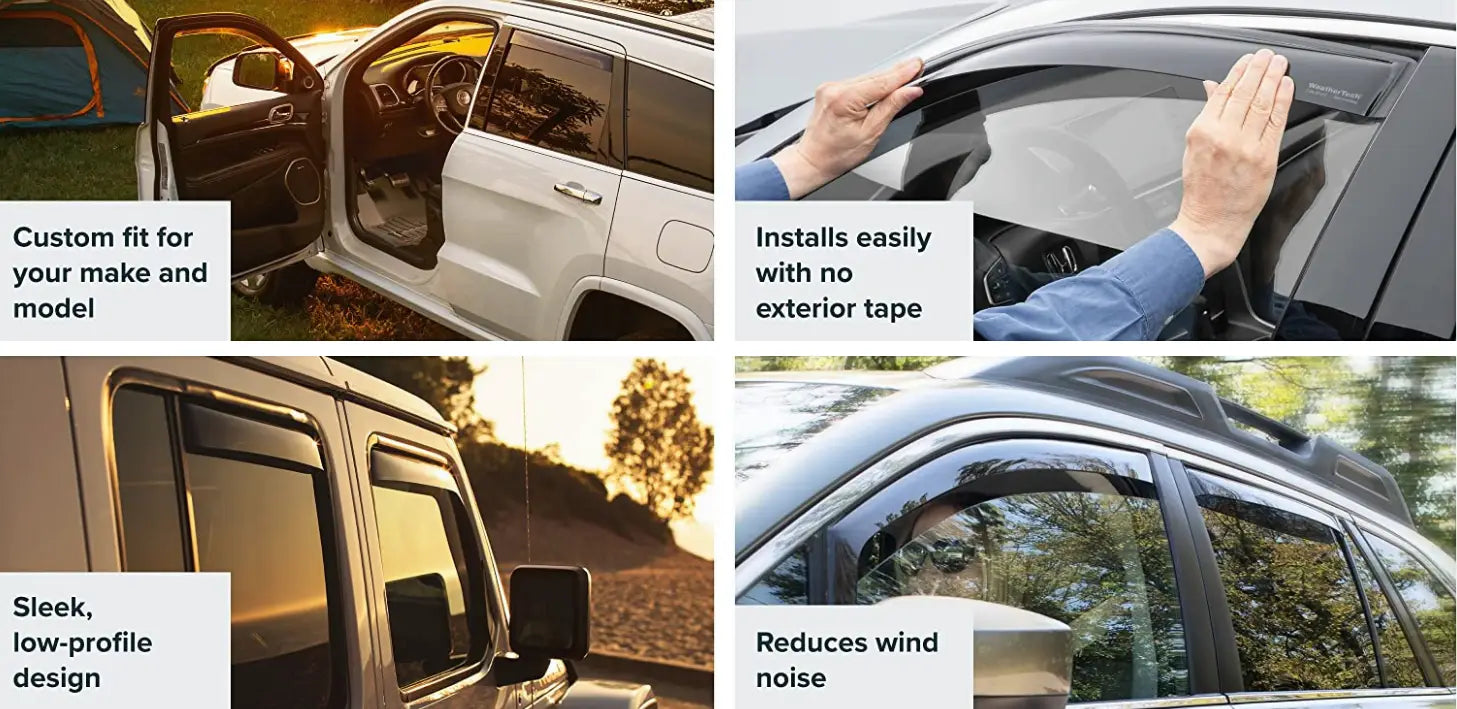 WeatherTech Side Window Deflector Kit for Ram / Ford Vehicles