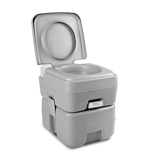 Weisshorn 20L Portable Outdoor Camping Toilet with open lid, ideal camping toilet